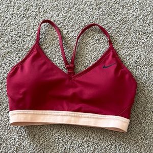 maroon nike sports bra